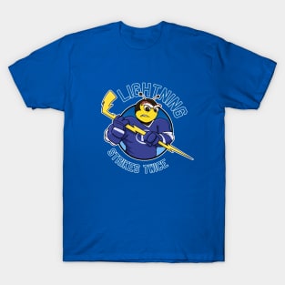 Lightning Strikes Twice Hockey Champions -ThunderBug T-Shirt